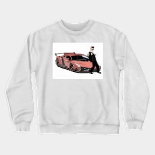 Red Exotic Sports Car Crewneck Sweatshirt